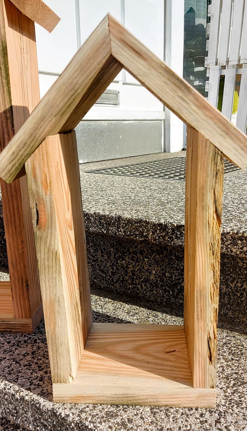 Rustic wooden house | Rustic wooden house decor | Wooden house made of natural wood | Wooden garden decor | Country house decor | Terrace & home kleines Haus 45 cm