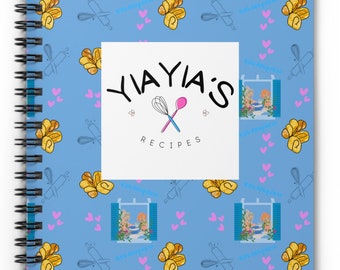 Yiayias Rezeptbuch – linierte Linie – Rezeptbuch für griechische Oma – Rezeptbuch für Mama oder Yiayia