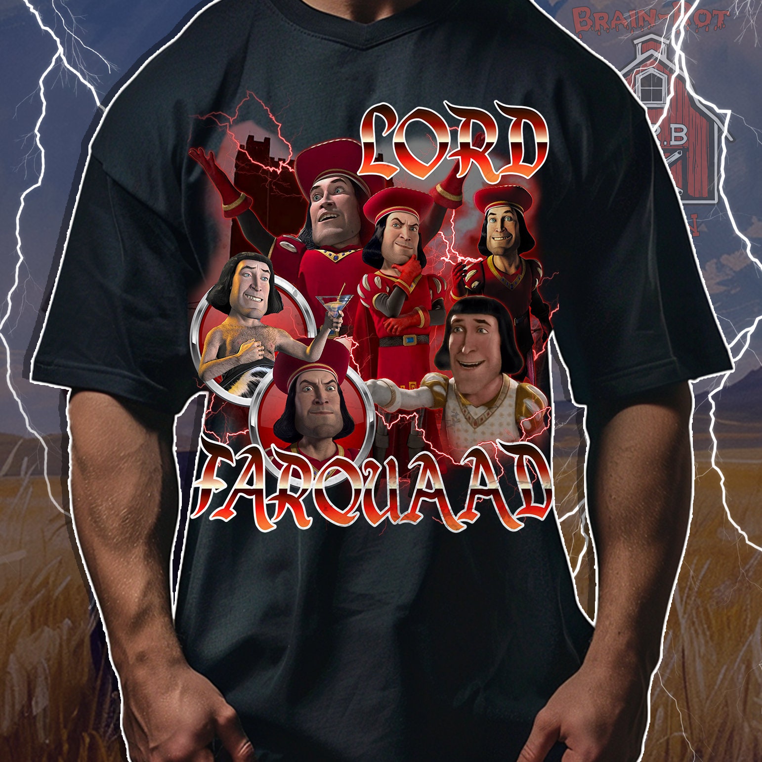 Lord Farquaad Shrek Tshirt, 90's Bootleg Style Tee, Genz Ironic Meme