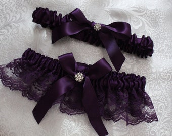 Personalised Garter Claret Garter Dark Red Wedding Clara Bespoke Garter Christmas Garter Wedding Garter Silk Garter Burgundy Garter