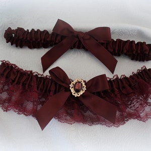 maroon garter belt Vex Clothing High Waisted Garter Belt | Handmade Latex Fashion | Adjustable  Garters main image 1
