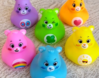 2” Care Bear Rubber Ducks, Cruise Ducks, Bath Toys You Choose