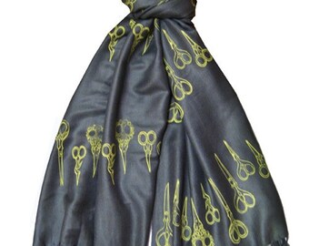 Antique Scissor Scarf (Storm Gray)