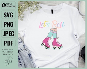 Clipart SVG de patines: Diseño de camiseta (descarga digital)