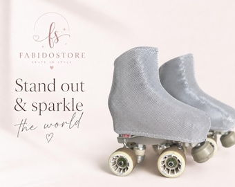 Silver boot covers for ice and roller skates - stand out and sparkle