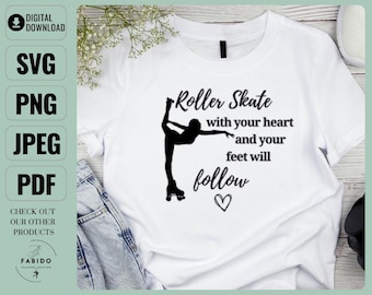 Clipart SVG de patines / Diseño de camiseta de patinaje (descarga digital)
