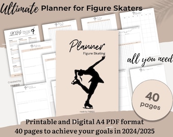 Ice Skating Journal | Figure Skating Planner | digital download | Printable Planner For Skaters| Figure Skating tracker | Digital Planner