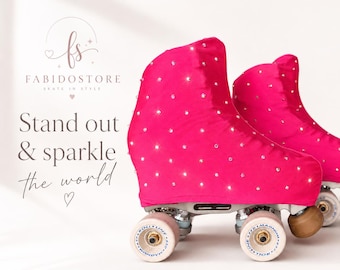 Skate covers for ice and roller skates with Rhinestones, Sparkly Skate