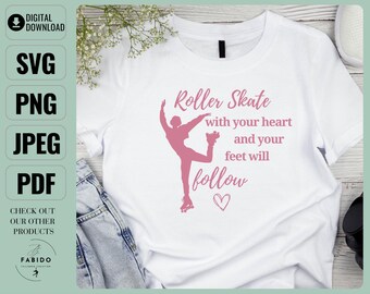 Roller Skate SVG Clipart: Sport Shirt Design (Digital Download)