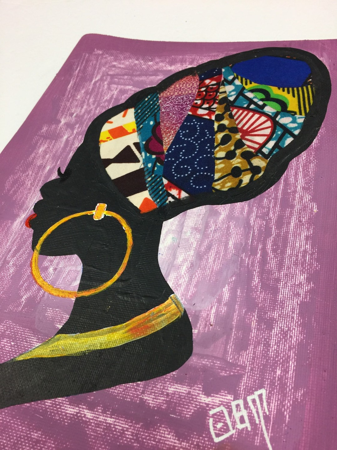 Mama Africa Art Mixed Media African Art Fabric Art Ankara Fabrics Etsy