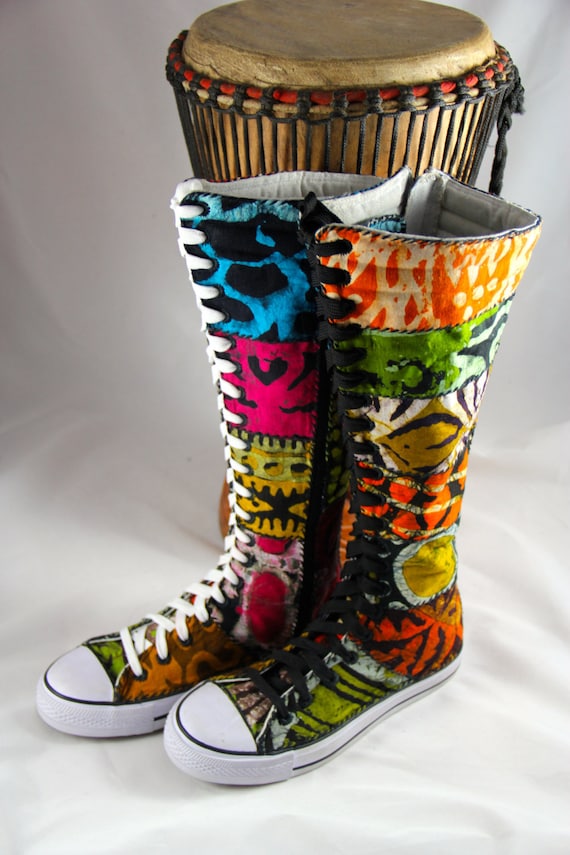 Hallo 8 StiefelFunky Größe Afrikanische SchuheOoakSandoodles Sneaker AnfangBatikPatchworkX SneakersWo LSMVzjpqGU