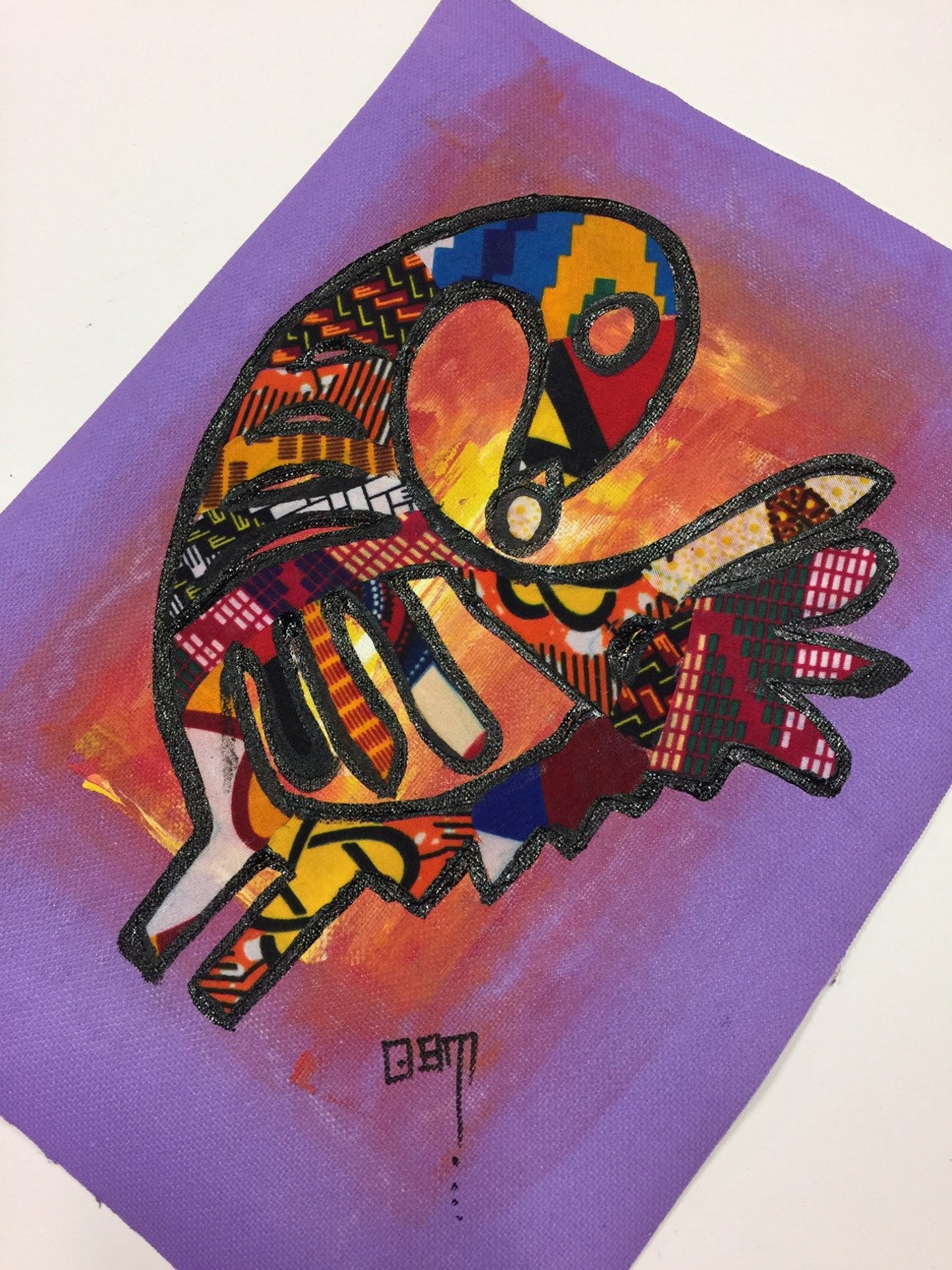 Sankofa Bird Adinkra Symbol Africa Art Mixed Media African Art Etsy