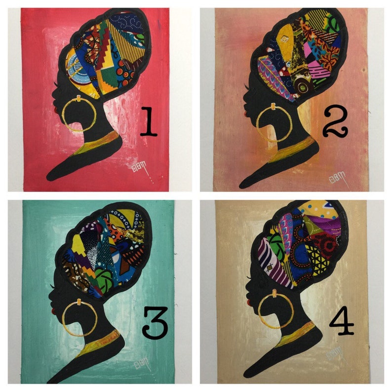 Mama Africa Art Mixed Media African Art Fabric Art Ankara Etsy
