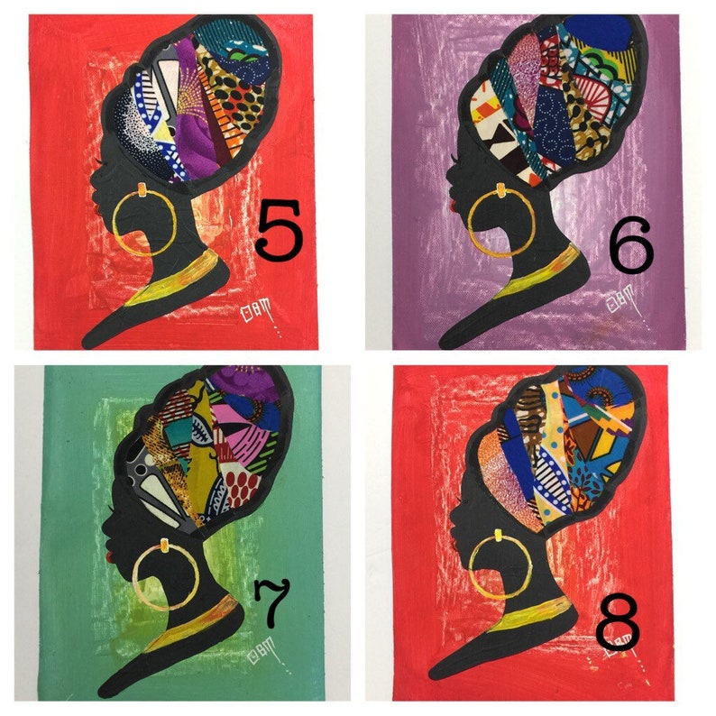 Mama Africa Art Mixed Media African Art Fabric Art Ankara Etsy