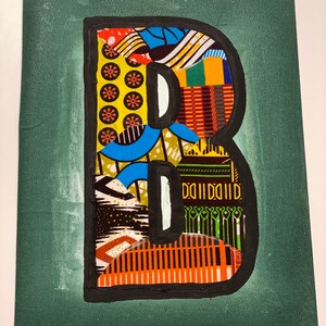 Alphabet Letters A B C D Africa Art Mixed Media African Art Fabric Art Ankara Fabrics Kente Fabric