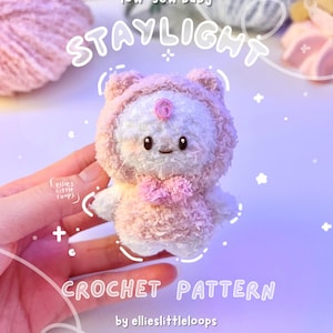 Patrón de crochet de costura baja para lámpara de bebé Staylight de Stray Kids, patrón Stay with Your Wings Plush Stay Skzoo [PATRÓN PDF SOLAMENTE]