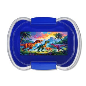 Caja bento de dinosaurio, contenedor para almuerzo, preparación de comidas para niños, almacenamiento portátil de alimentos, bandeja para refrigerios de regreso a clases