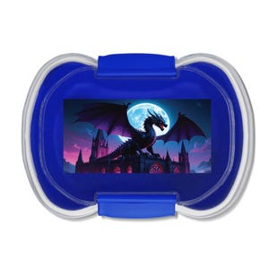 Bento de dos niveles con diseño de dragón, lonchera japonesa, contenedor de comida asiática, lonchera con diseño de dragón negro, lonchera para niños