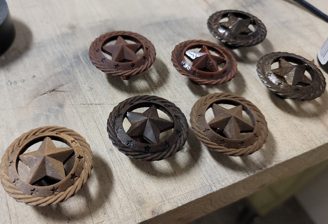 Texas Star Drawer Pull Knob Etsy