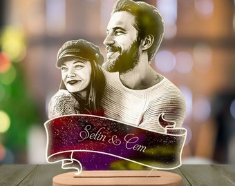 Personalized 3D Photo Lamp Custom Photo And Text Customized 3D Night Light Gifts