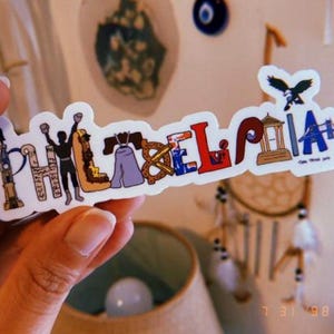 Philadelphia Sticker, Philly Sticker, Philadelphia Travel City Love, Philly Landmarks, Water Bottle Scrapbook Collage, Planner Journal