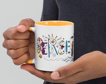 Jersey Shore Mug with Color Inside