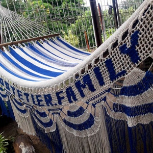 Colorful handwoven hammock nicaragua. They measure 140 inches long in their in-use position by 48 inches wide. The poles are made of cedar. Hammock made of manila cotton thread.