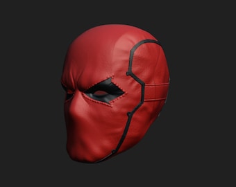 Red Hood Gotham Knight Helmet leather textured DC comics helmet for Cosplay,can be used on large and small format printers.