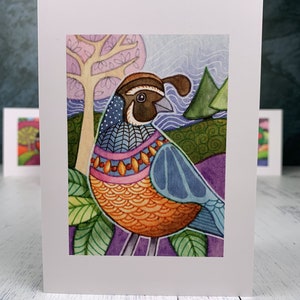 Bird Illustration Blank Greeting Cards Set of 5 image 6