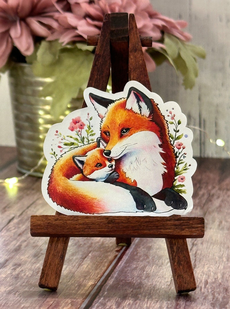 Fox and Kit Vinyl Sticker image 1