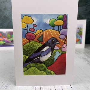 Bird Illustration Blank Greeting Cards Set of 5 image 7
