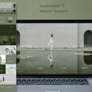 Squarespace Website Template for Wellness Practitioners, Yoga Studios, Businesses