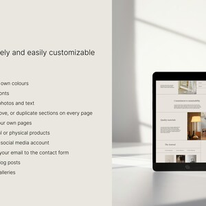 Squarespace Website Template for E-commerce or Services - Etsy Canada