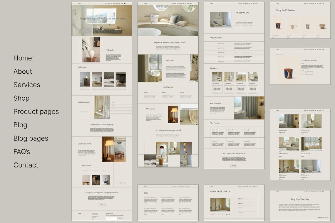 Squarespace Website Template for E-commerce or Services - Etsy Canada