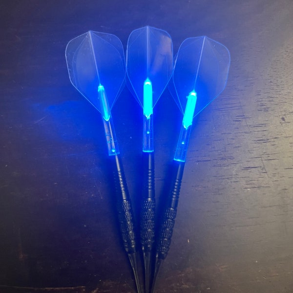 FireFlies Custom LED Steel Barrel Soft Tip Dart Set (15 Grams)