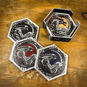 Alien Xenomorph 3D Printed Novelty Coaster Sets