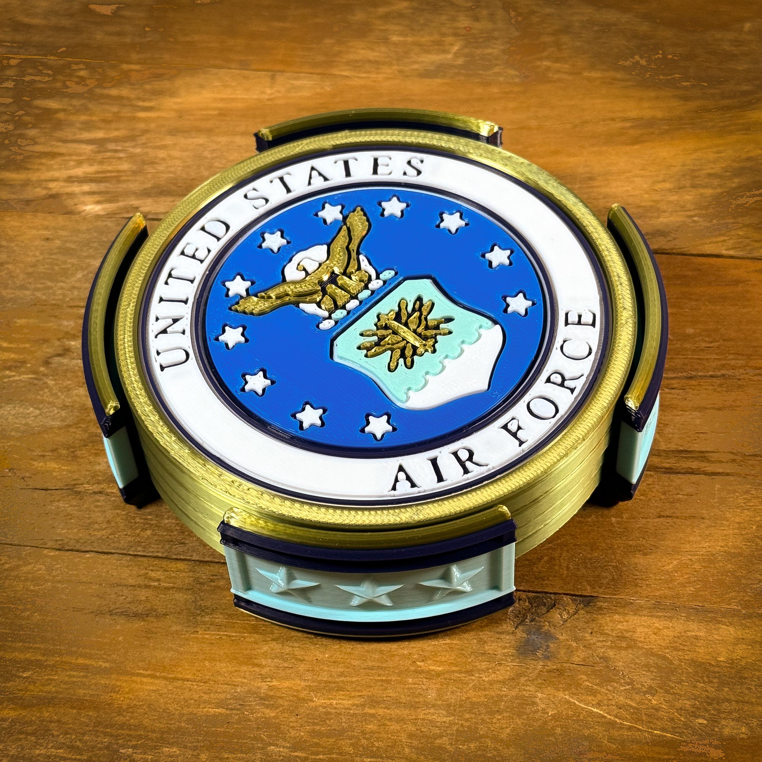 Usaf Coasters United States Air Force 3D Printed Novelty Coaster Sets - Etsy