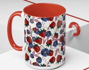 Strawberry Pattern Coffee Mug