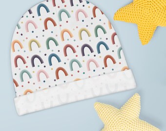 Boho Rainbow Pattern Baby Beanie