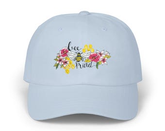 Bee Kind Embroidery Dad Cap