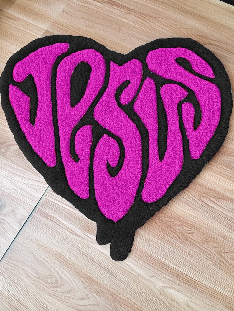 The Heart of Jesus Rug - Etsy
