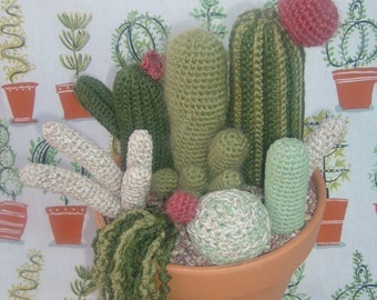 Como hacer cactus de ganchillo