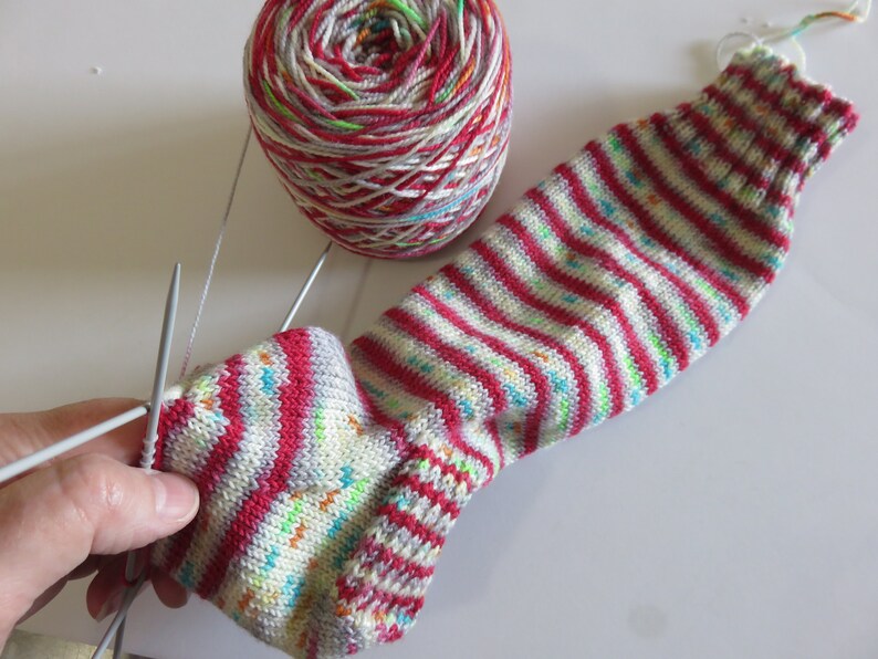 Hand Dyed Superwash Sock Fingering Yarn in Choice of Yarn image 1