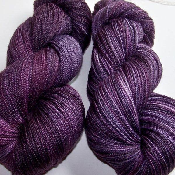 Hand Painted Merino and Silk Lace Weight -- Royalty (100g-875yards)