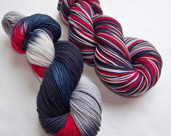 Hand Painted 2-Ply Superwash Merino and Nylon Sock -- Doctor Who: The Doctor's New Clothes (Twelfth Doctor)