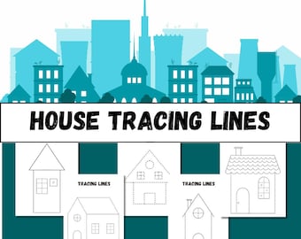 House tracing lines for preschoolers, Fine motor skills printable, Worksheets tracing practice