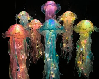 Jellyfish Nightlight Lamp - Decorated Cute Night Light Anime Kawaii Jelly Fish Lamp Gift