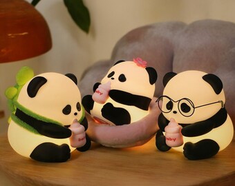 Süßes Nachtlicht Panda – dekorierte Nachtlichtlampe Kawaii Tier Nachtlicht Geschenk für Babyparty