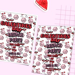 Illustrative Galentines Day Einladung