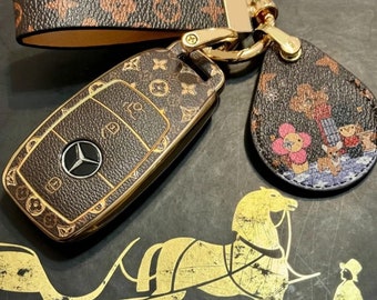 New and stylish car keychain patterned case compatible with the Mercedes brand